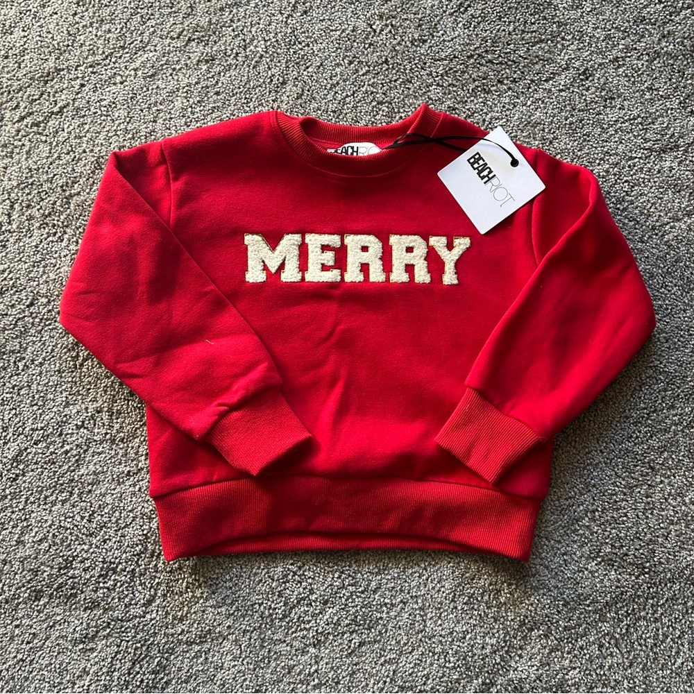 BEACH RIOT “Merry” Christmas sweatshirt